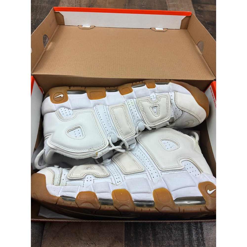 Nike Air More Uptempo White Gum Light Brown 414962-103 Mens Size‎ 12 Sneaker